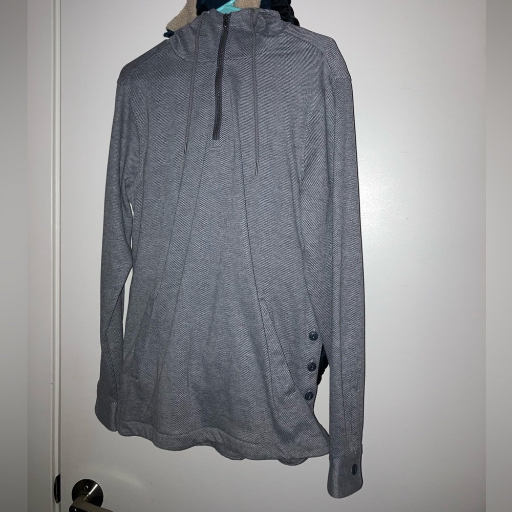 Express Men’s Size Small Hooded Quarter Zip Hooded Sweatshirt Gray Hoodie